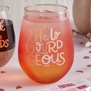 Wine Glass Jumbo Stem List X Large Fall Thanksgiving Celebration Dining Party 🥳